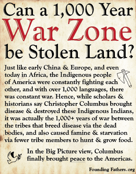 Columbus: Can a 1,000 Year War Zone be Stolen Land?