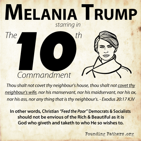 Melania Trump starring in The 10th Commandment
