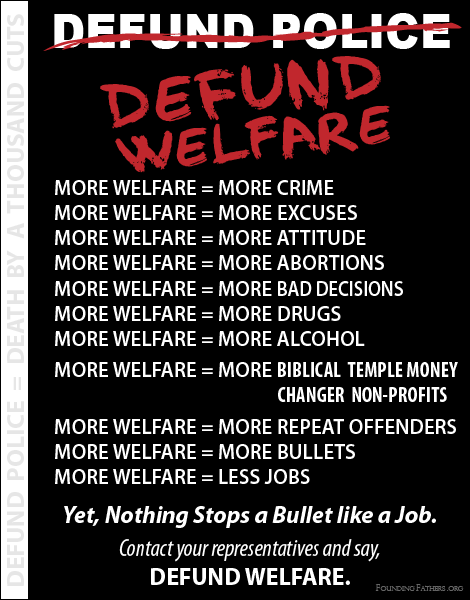Defund Police? Defund Welfare.