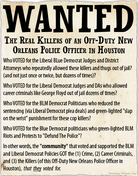 WANTED - The Real Killers of an Off-Duty New Orleans Police Officer in Houston