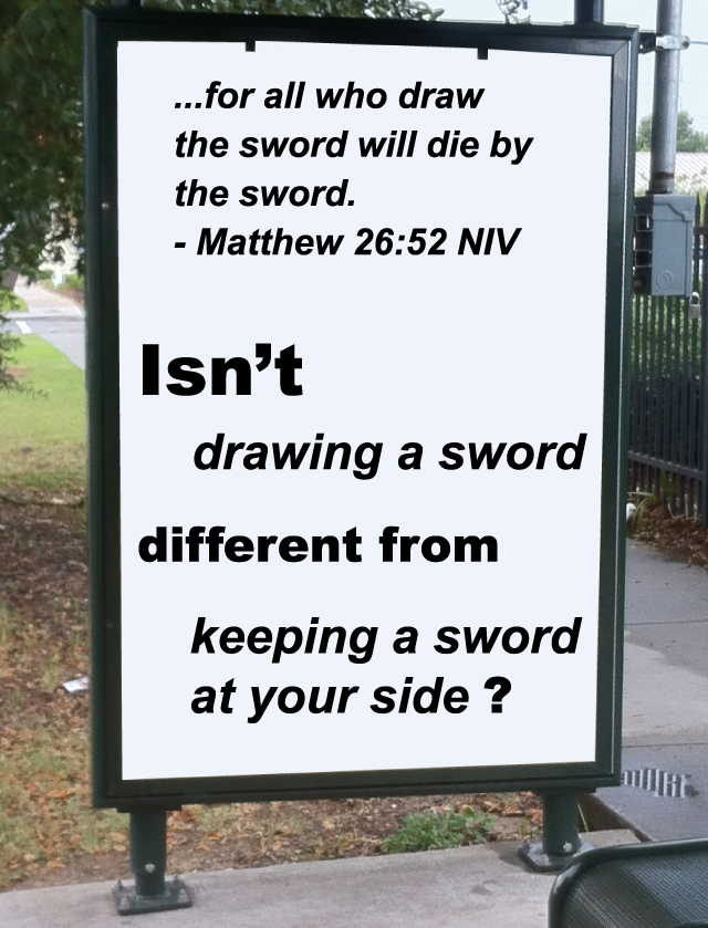 QUESTION: What did Jesus say about Assault Rifles? Nothing Directly, However, doesn't the Bible say, 'And they said, Lord, behold, there are two swords. And he said unto them. It is enough.' - Luke 22:38 KJV