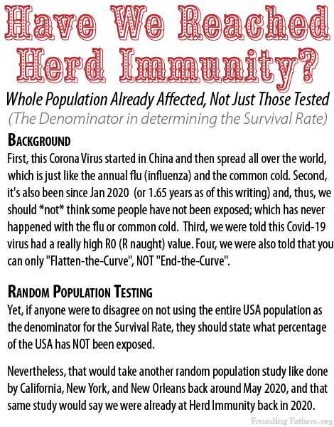 Have We Reached Herd Immunity?