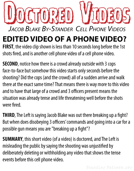 Doctored Videos - Jacob Blake By-Stander  Cell Phone Videos
