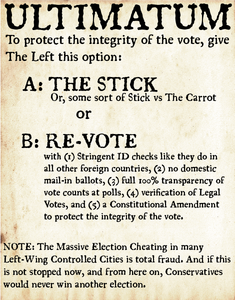 Ultimatum: A: The Stick or B: Re-Vote
