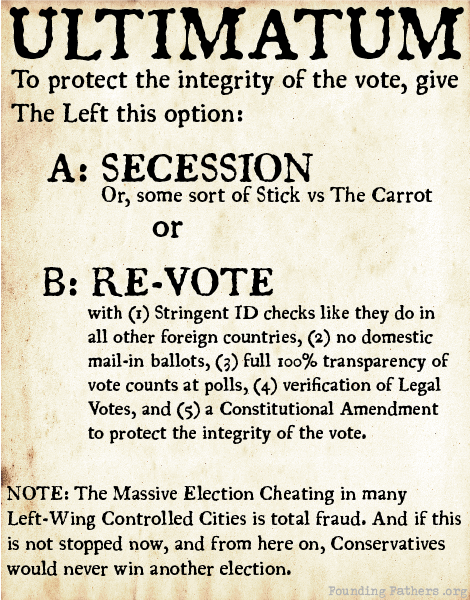 Ultimatum: A: Secession or B: Re-Vote