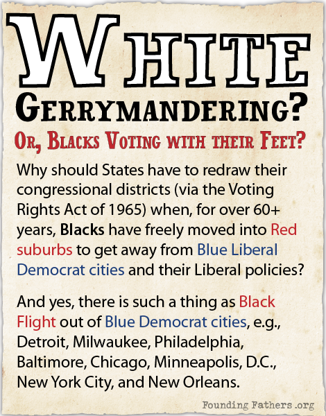White Gerrymandering? Or Blacks Voting with Their Feet?