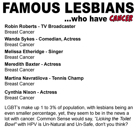 Famous Lesbians ...who have CANCER
