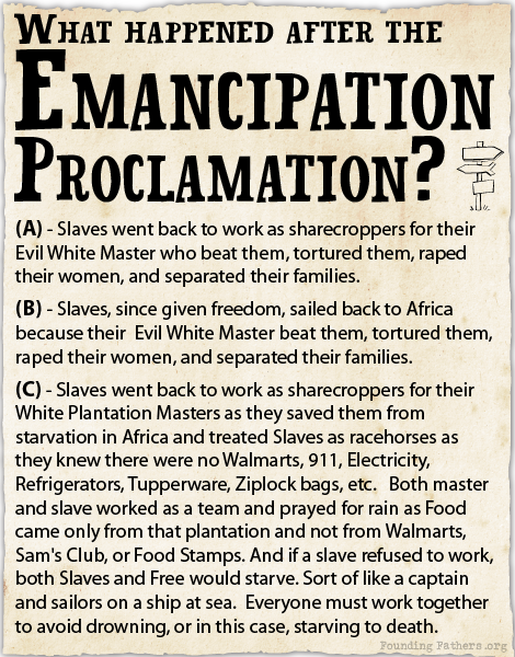What happened after the Emancipation Proclamation?