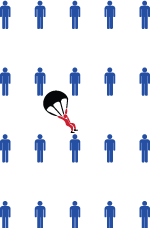 Person Grid x15 Blue with Conservative Paratrooper